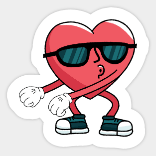 Funny Floss Heart Valentine Day For men women Boys Gifts Sticker